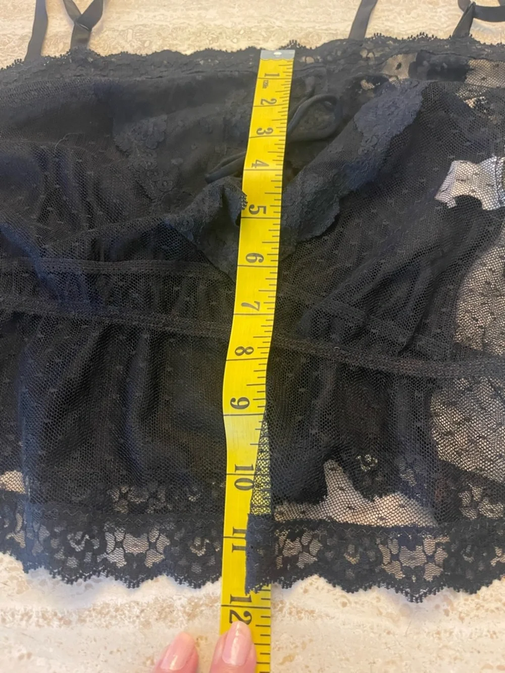 Black Lace GOSSARD ARTEMIS Camisole Union Label Small S Vintage Lingerie Beauty - Picture 10 of 15